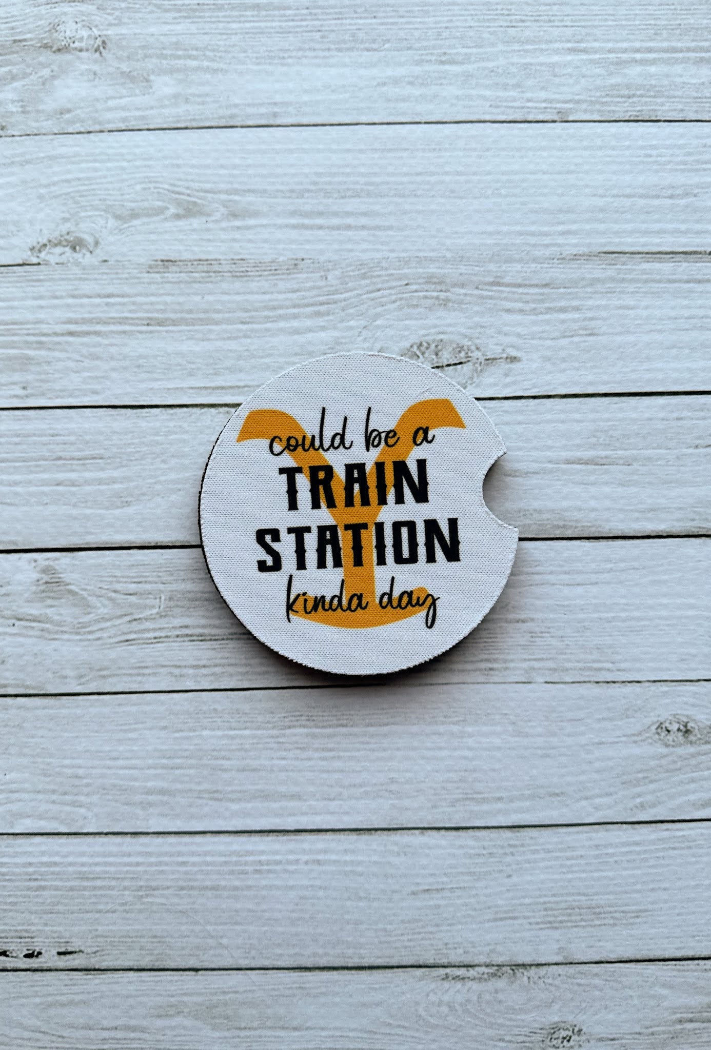 "Train Station" car coasters - 2pk