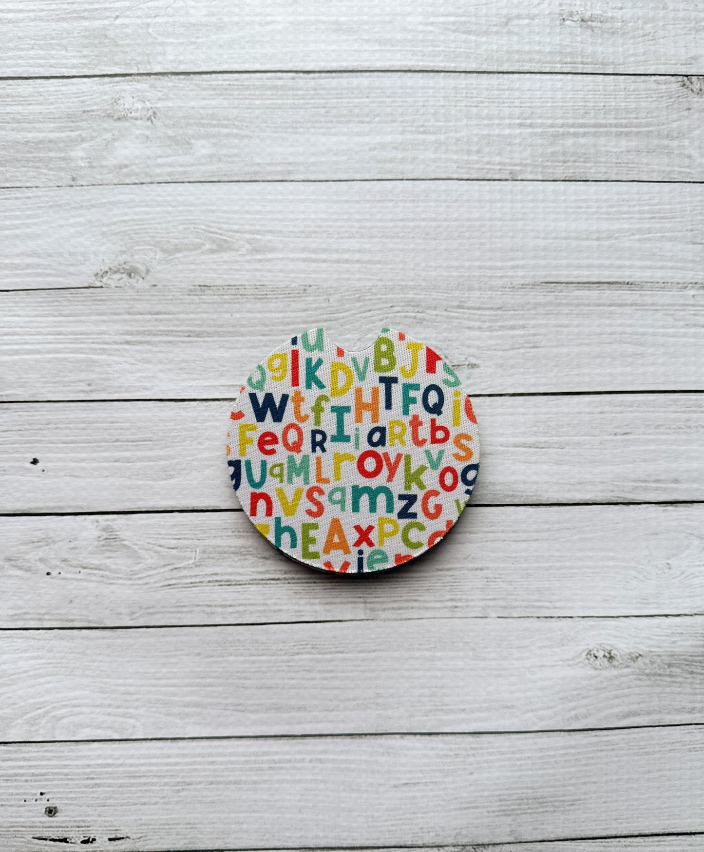 "Alphabet" car coasters - 2pk