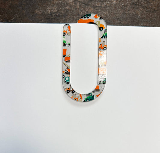 Work trucks jumbo paperclip bookmark