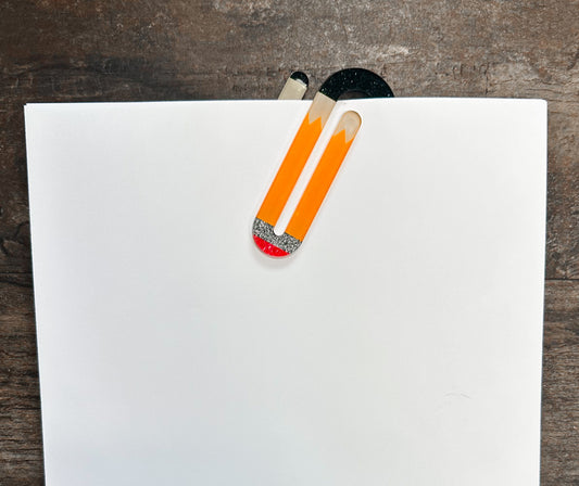 Pencil jumbo paperclip bookmark