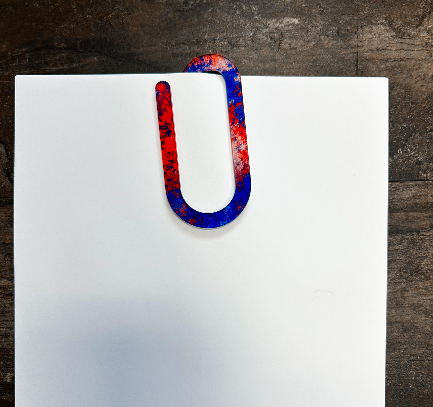 American tie dye jumbo paperclip bookmark