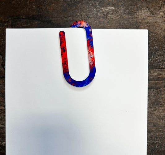 American tie dye jumbo paperclip bookmark