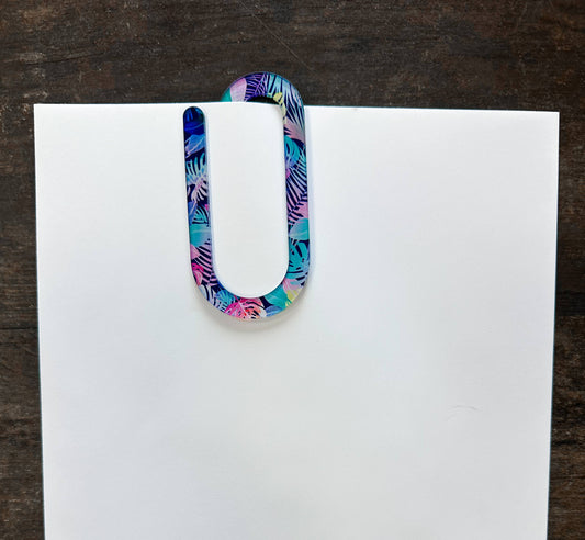 Tropic vibes jumbo paperclip bookmark