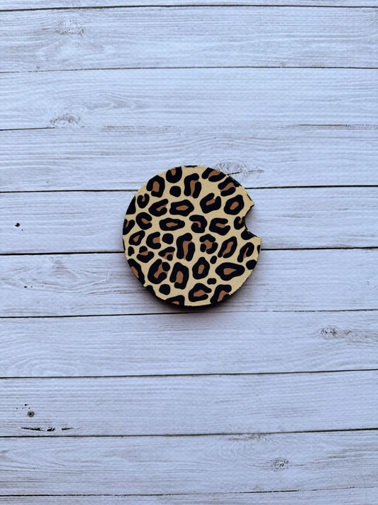 Cheetah car coasters - 2pk