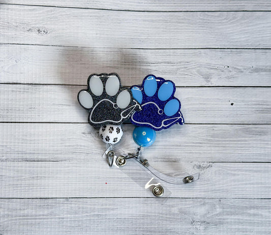 Stethoscope Paw badge reel
